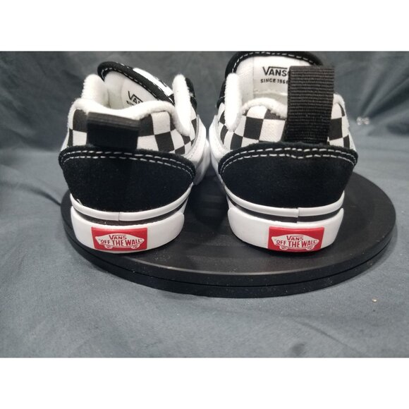 Vans Toddler Shoes Black & White Checkered Lace Old Skool Sneakers Size 6 - Picture 3 of 10